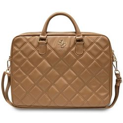 Guess Torba GUCB15ZPSQSSGW 16" brązowy/brown Quilted 4G