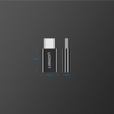 Ugreen adapter przejściówka z micro USB na USB Typ C czarny (30391)