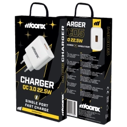MOONX ładowarka sieciowa MC05 22,5W 1xUSB QC3.0 Biały