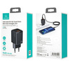USAMS Ład. siec. 1xUSB-C+1xUSB T43 33W PD3.0 +QC3.0  + kabel U63 USB-C na lightning czarny/black USKTZ01