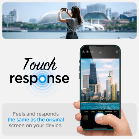 GEHÄRTETES GLAS Spigen GLAS.TR „EZ FIT“ 2ER-PACK IPHONE 14 PRO KLAR