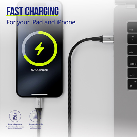 Allity kabel AUC-01 USB-C - Lightning 2,0 m 27W czarny
