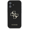 Schutzhülle IPHONE 16 Guess Grained Big 4G Logo Small Classic Logo schwarz