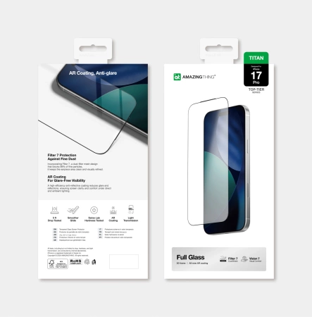 AmazingThing Titan Vision 7 Tempered Glass for iPhone 17 Pro