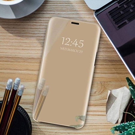 Etui Smart Clear View do Samsung Galaxy A14 5G złote