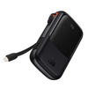 Powerbank 10000mAh 20W Baseus Qpow Pro Overseas Edition + USB C 3A Cable - Black
