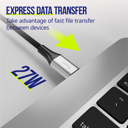 Allity kabel AUC-01 USB-C - Lightning 2,0 m 27W czarny