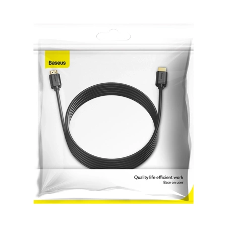 Baseus kabel przewód HDMI 2.0 4K 30 Hz 3D HDR 18 Gbps 5 m czarny (CAKGQ-D01)