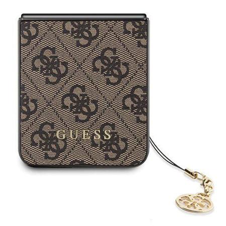 Oryginalne Etui SAMSUNG GALAXY Z FLIP 5 Guess Hardcase 4G Charms Collection (GUHCZF5GF4GBR) brązowe