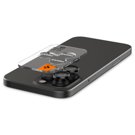 Spigen OPTIK.TR &quot;EZ FIT&quot; CAMERA PROTECTOR 2-PACK IPHONE 14 PRO / 14 PRO MAX BLACK COVER