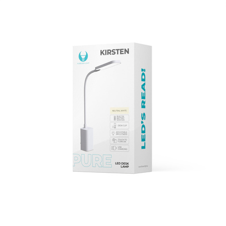 Lampa biurkowa LED PURE 6W z klipsem FLB-10 KIRSTEN biała Forever Light