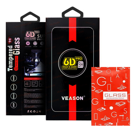 Szkło Hartowane 6D Pro Veason Glass - do Iphone 12 / 12 Pro czarny