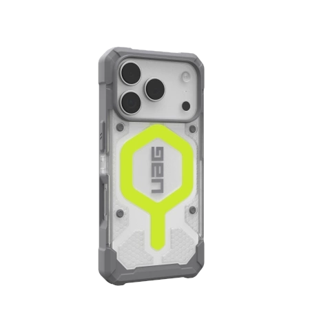 UAG Pathfinder Clear MagSafe Case for iPhone 17 Pro - Neon Gray