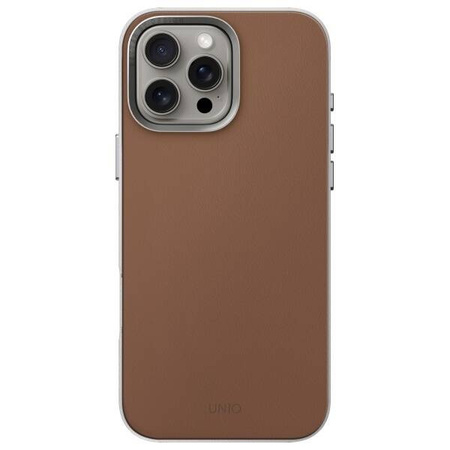 Etui IPHONE 16 PRO MAX UNIQ Lyden DS Magclick Charging Carmel Ivory beżowe