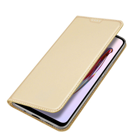 Dux Ducis Skin Pro Hülle für Xiaomi Redmi 11A / Poco C55 / Redmi 12C Cover Flip Card Wallet Stand Gold
