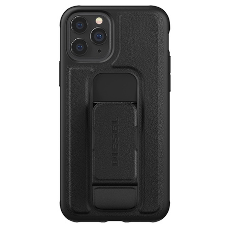 Diesel Grip Case Leather Look iPhone12/12 Pro czarny/black 42534