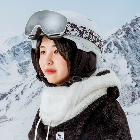 Qunature Panda Ski-Sturmhaube für Kinder/Erwachsene, Größe L – Schwarz/Weiß