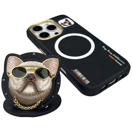 Etui Nimmy Glasses Cool Dog MagSafe do    iPhone 16 Pro Max czarny