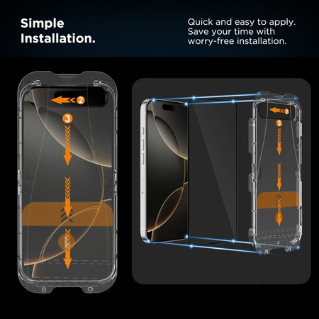SZKŁO HARTOWANE TECH-PROTECT QUICK SET+ 2-PACK IPHONE 17 PRO MAX BLACK