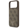 Guess Leather 4G Triangle Strass MagSafe Case for iPhone 17 Pro Max - Brown