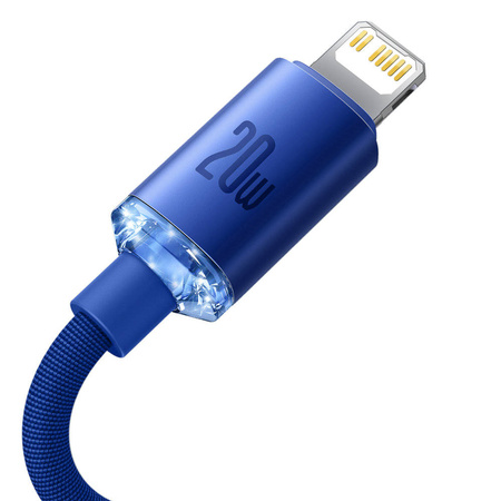 Baseus Crystal Shine Series Fast Charging Data Cable Type-C to iP 20W 1.2m Blue