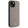 Etui DKNY Grained Metal Logo MagSafe na iPhone 15 - beżowe