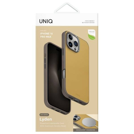 Case IPHONE 16 PRO MAX UNIQ Lyden DS Magclick Charging yellow & gray