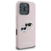 Karl Lagerfeld Silicone Case Heads Print MagSafe for iPhone 16 Pro Max - Pink
