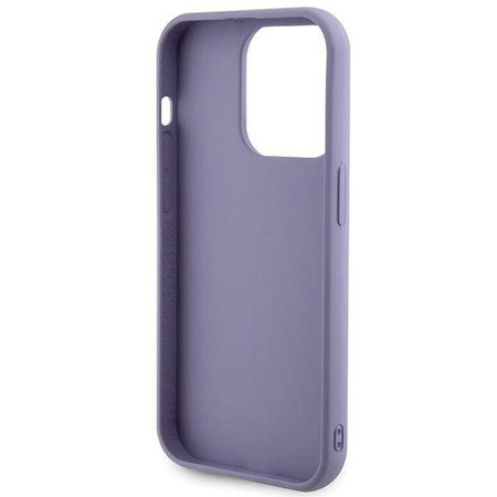 Etui Guess Sequin Script Metal na iPhone 15 Pro Max - fioletowe