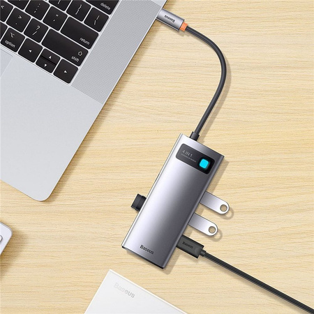Stacja dokująca HUB Baseus Metal Gleam Series 4 w 1 USB Typ C - 4 x USB 3.2 Gen. 1 (WKWG070013)