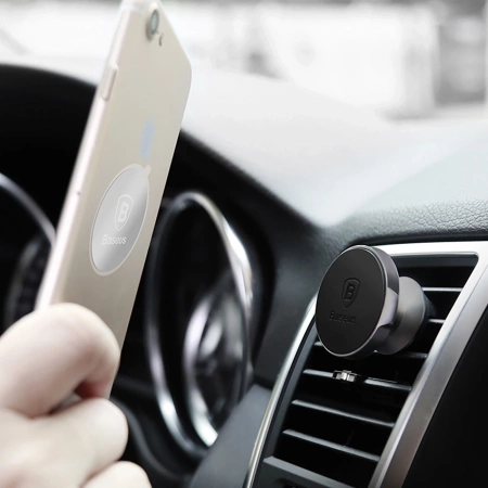 Uchwyt magnetyczny Baseus do kratki nawiewu / wentylacji Small Ears Air Magnetic szary SUER-A01