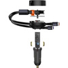 Car charger 2in1 33W 2x USB C (male) Baseus Enjoyment - black