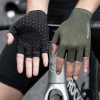 Rockbros Atmungsaktive Kurzfinger-Fahrradhandschuhe Größe: XL - Grün