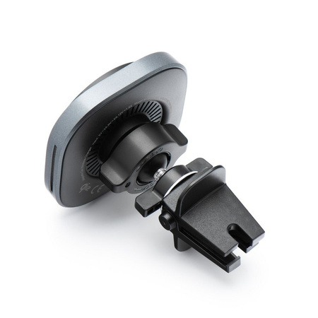 FORCELL F-GRIP Air Mag (F-07) Qi2 uchwyt z ładowaniem indukcjnym do kratki kompatybilny z MagSafe srebrny