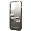 Karl Lagerfeld KLHCP13LTGKCK iPhone 13 Pro / 13 6,1" Hardcase schwarz / schwarz Gradient Ikonik Karl & Choupette