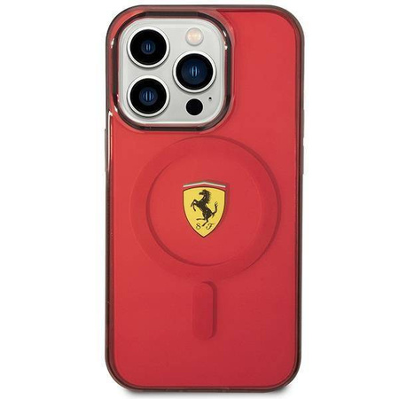 Ferrari FEHMP14XURKR iPhone 14 Pro Max 6.7" czerwony/red hardcase Translucent Magsafe