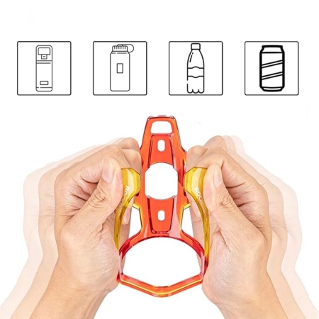 Uchwyt rowerowy Rockbros FK338 na bidon - czerwono-żółty