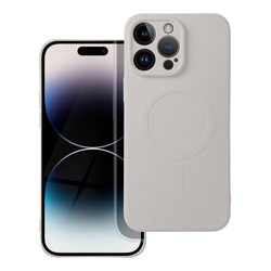 Futerał SILICONE MAG COVER (big hole) kompatybilny z MagSafe do IPHONE 17 Pro Max tytanowy