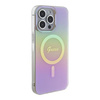 Oryginalne Etui APPLE IPHONE 15 PRO MAX Guess Hardcase IML Iridescent MagSafe (GUHMP15XHITSP) różowe