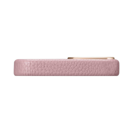 iCarer Litchi Premium Leather Case skórzane etui iPhone 14 Plus magnetyczne z MagSafe różowy (WMI14220711-PK)