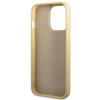 Guess Glitter Flakes Metal Logo Case – Etui iPhone 14 Pro (złoty)