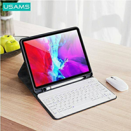Etui IPAD PRO 11.0 2021 USAMS Winro Keyboard biała klawiatura (IP011YRXX02) zielone