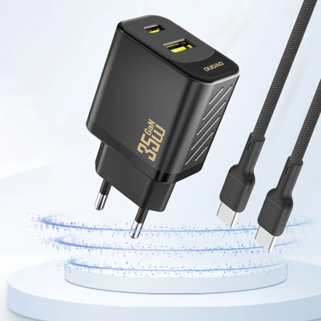 Dudao A27 MaxC 35W Wandladegerät + USB-C Kabel - Schwarz