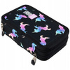 Piórnik Podwójny z Wyposażeniem Stright PC-04 tęczowe jednorożce/rainbow unicorns