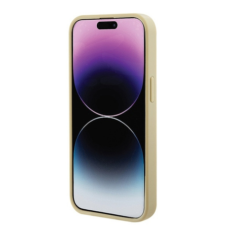 Guess nakładka do iPhone 15 Plus 6.7&quot; GUHMP15MPSAHMCB złota hardcase Saffiano MagSafe