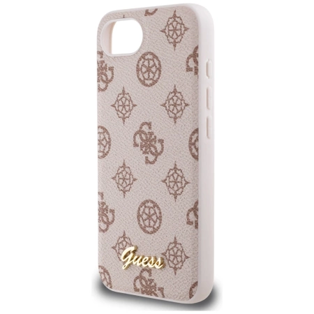 Guess Peony Script Logo MagSafe iPhone 16e Hülle - Braun