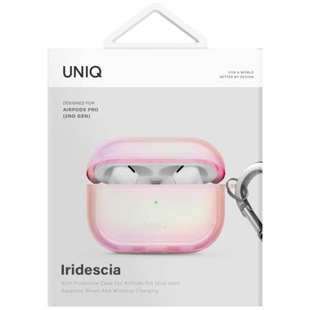 Etui UNIQ Iridescia do AirPods Pro 2     Hang Case pink prism