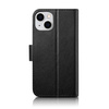 iCarer Wallet Case 2in1 iPhone 14 Flip Leder Anti-RFID Schwarz (WMI14220725-BK)