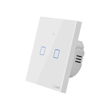 Sonoff T0EU2C-TX two-channel touch Wi-Fi wireless wall smart switches weiß (IM190314010)