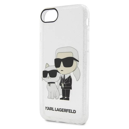 Karl Lagerfeld nakładka do iPhone 7 / 8 / SE KLHCI8HNKCTGT transparentne hardcase IML Glitter NFT Karl&Choupette